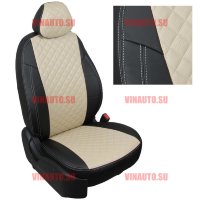 Авточехлы KIA-Sorento I 2002-2009 (Ромб) чер+беж Авточехлы KIA-Sorento I 2002-2009 (Ромб) чер+беж