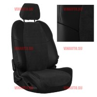Авточехлы RENAULT-Duster деленное 40\60 \Terrano 2012-2017 (с подуш. без.) (Велюр) чер+чер