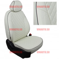Авточехлы HYUNDAI-Solaris I sd/KIA-Rio III sd 40/60 2011- (Ромб) бел+бел