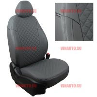 Авточехлы HYUNDAI- Matrix (Ромб) тем.сер+тем.сер 