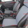 Авточехлы SKODA-Yeti передн. спинки одинаковые 2009- (Аригон) чер+сер