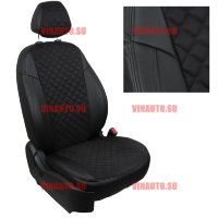 Авточехлы SUZUKI-SX-4 II Hb 2013-/Vitara II 2015- (Ромб-Алькантара) чер+чер