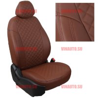 Авточехлы NISSAN- Juke (Ромб) тем.коричн+тем.коричн