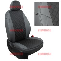 Авточехлы SKODA-Octavia-A-7 Ambiente (без зад. подлокотника) (Ромб) сер+чер Авточехлы SKODA-Octavia-A-7 Ambiente (без зад. подлокотника) (Ромб) сер+чер