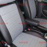 Авточехлы VW- Polo Sd деленная 40\60 с 2010 (Аригон) чер+сер