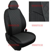 Авточехлы SUZUKI-SX-4 II Hb 2013-/Vitara II 2015- (Ромб) чер+тем.сер