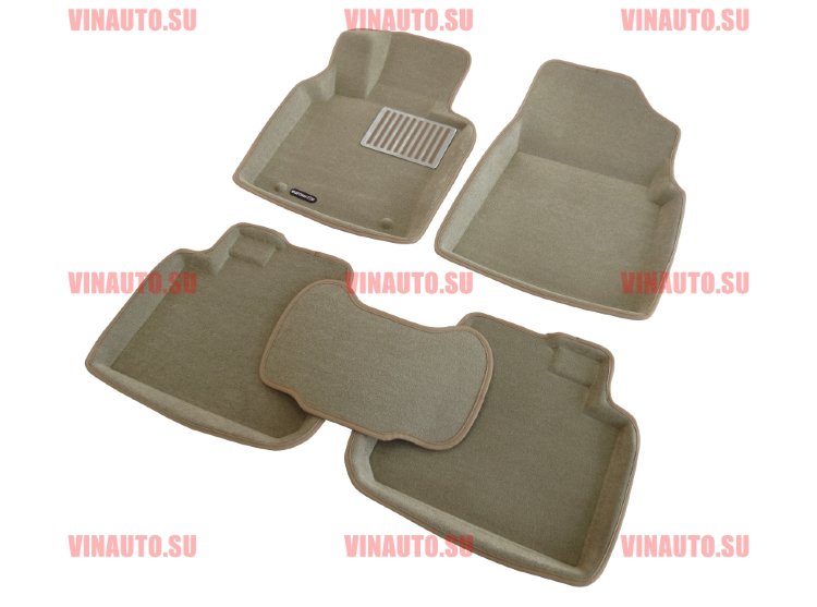 Коврики салона текст. 3D euro-std TOYOTA Camry (2018-) (EM3D) бежевый/EM3D005101T