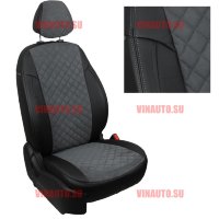 Авточехлы SKODA-Octavia-A-7 Ambiente (без зад. подлокотника) (Ромб-Алькантара) чер+сер Авточехлы SKODA-Octavia-A-7 Ambiente (без зад. подлокотника) (Ромб-Алькантара) чер+сер