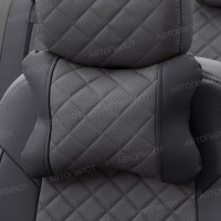 Автомобильные подушки под шею АВТОПИЛОТ (РОМБ) чер+тем.сер Автомобильные подушки под шею АВТОПИЛОТ (РОМБ) чер+тем.сер